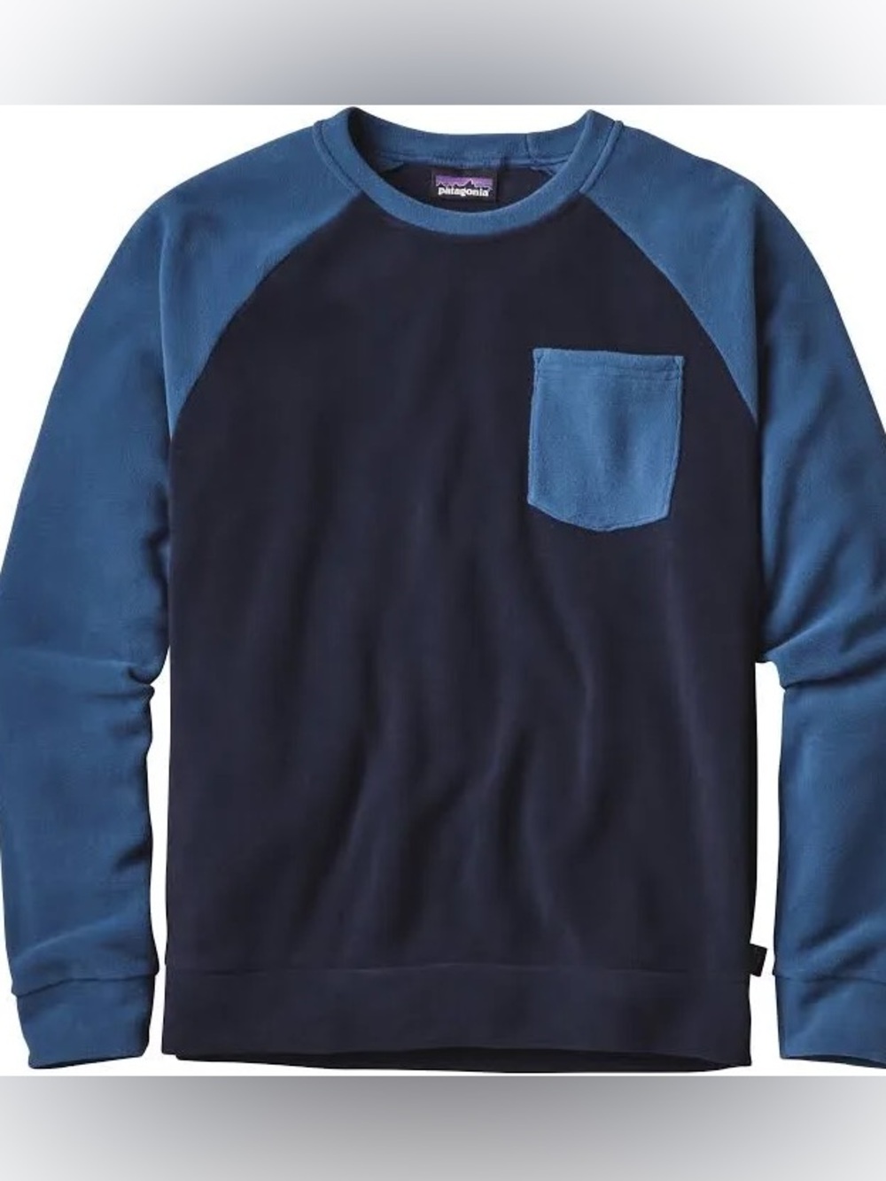 Patagonia Micro D Soft Fleece Pocket Crew Sweatshirt Colorblock Men’s Size Large